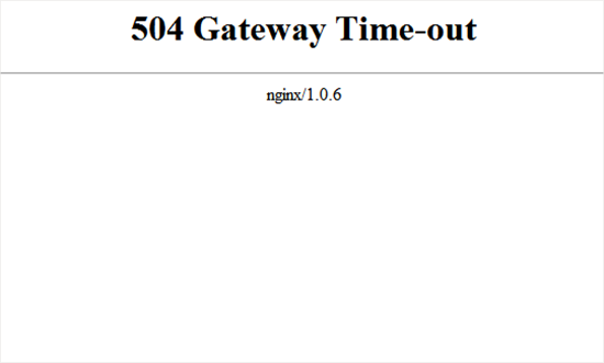 504 gateway time out padding to disable msie and chrome